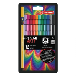 Flamastry STABILO Pen 68 etui kartonowe 12 szt. ARTY