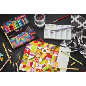 Flamastry STABILO Pen 68 etui kartonowe 12 szt. ARTY-316204