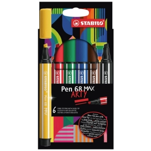 Flamastry STABILO Pen 68 MAX etui kartonowe 6 szt. ARTY