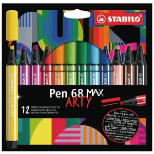 Flamastry STABILO Pen 68 MAX etui kartonowe 12 szt. ARTY