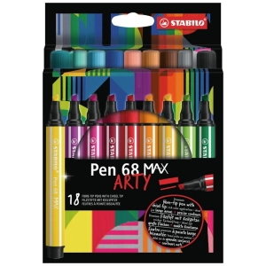 Flamastry STABILO Pen 68 MAX etui kartonowe 18 szt. ARTY
