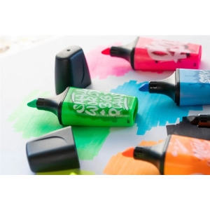 Zakreślacze STABILO BOSS MINI by Snooze One etui 3 szt. (żółty, niebieski, zielony)-316768