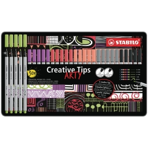 Zestaw Cienkopis STABILO Point 88/Flamaster Pen 68/Flamaster Pen 68 Brush - kolory pastelowe - STABILO Creative Tips - e