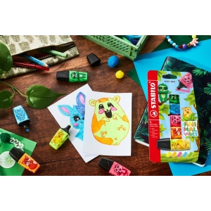 Zakreślacze STABILO BOSS MINI Animal Vibes etui 5 szt-316963