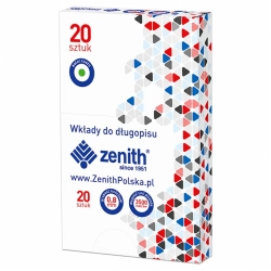 Wkład do długopisu ZENITH metalowy op.20 - niebieski