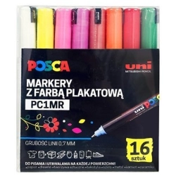 Marker UNI POSCA PC-1MR zestaw 16 szt