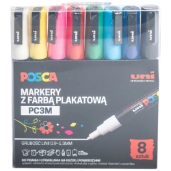Marker UNI POSCA PC-3M kpl. 8 kolorów