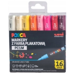 Marker UNI POSCA PC-1M kpl. 16 kolorów