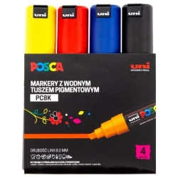 Marker UNI POSCA PC-8K zestaw 4 szt. mix kolorów