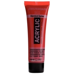 Farba akrylowa AMSTERDAM Standard MAŁA TUBKA 20 ml nr 317 - Transparent Red Med.