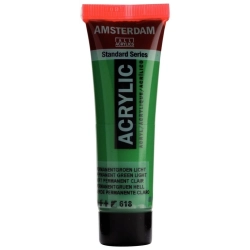 Farba akrylowa AMSTERDAM Standard MAŁA TUBKA 20 ml nr 618 - Permanentgreen Light.