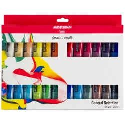 Zestaw farb akrylowych AMSTERDAM Standard Series 24 kolorów 20 ml