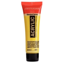 Farba akrylowa AMSTERDAM Standard MAŁA TUBKA 20 ml nr 272 - Transparentyellow Medium