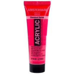 Farba akrylowa AMSTERDAM Standard MAŁA TUBKA 20 ml nr 832 - Metallic Red