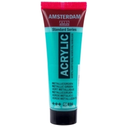 Farba akrylowa AMSTERDAM Standard MAŁA TUBKA 20 ml nr 836 - Metallic Green