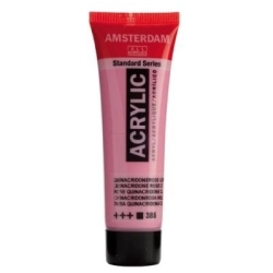 Farba akrylowa AMSTERDAM Standard MAŁA TUBKA 20 ml nr 385 - Quinacridone Rose Light.