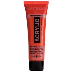 Farba akrylowa AMSTERDAM Standard MAŁA TUBKA 20 ml nr 398 - Naphthol Red Light