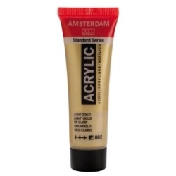 Farba akrylowa AMSTERDAM Standard MAŁA TUBKA 20 ml nr 802 - Light Gold