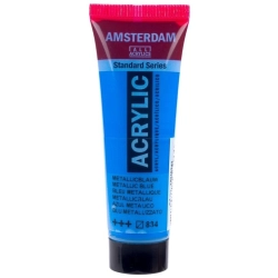 Farba akrylowa AMSTERDAM Standard MAŁA TUBKA 20 ml nr 834 - Metallic Blue