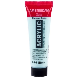 Farba akrylowa AMSTERDAM Standard MAŁA TUBKA 20 ml nr 660 - Turquoise Green Light