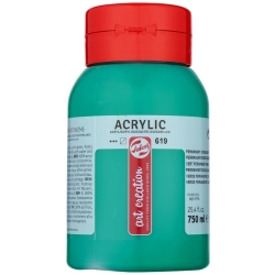 Farba akrylowa TALENS Art Creation 750 ml nr 619 - Permanent Green Deep