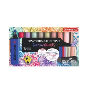 Zakreślacze STABILO BOSS NatureCOLORS Wildflowers podstawka na biurko 10 szt-317012