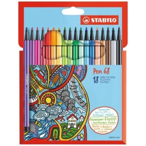Flamastry STABILO Pen 68 etui kartonowe 18 szt