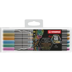 Flamastry STABILO Pen 68 metallic etui 6 szt