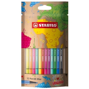 Flamastry STABILO Pen 68 Mini Design etui 12 szt