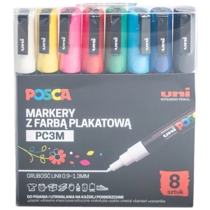 Marker UNI POSCA PC-3M kpl. 8 kolorów