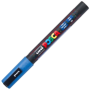 Marker UNI POSCA PC-3M - niebieski brokatowy