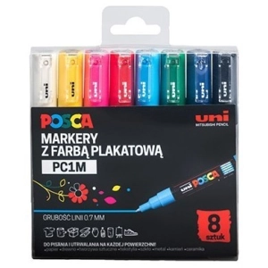Marker UNI POSCA PC-1M zestaw 8 szt