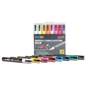 Marker UNI POSCA PC-5M kpl. 16 kolorów-317632