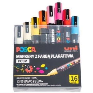 Marker UNI POSCA PC-5M kpl. 16 kolorów-317633