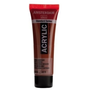 Farba akrylowa AMSTERDAM Standard MAŁA TUBKA 20 ml nr 411 - Burnt Sienna