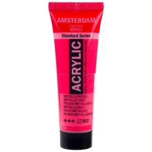 Farba akrylowa AMSTERDAM Standard MAŁA TUBKA 20 ml nr 832 - Metallic Red