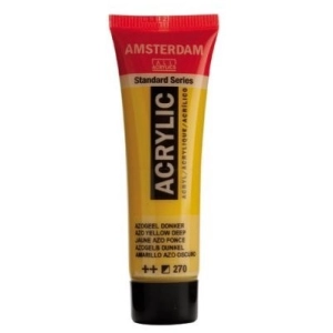 Farba akrylowa AMSTERDAM Standard MAŁA TUBKA 20 ml nr 270 - Azo Yellow Deep
