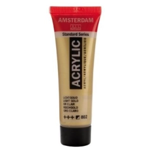 Farba akrylowa AMSTERDAM Standard MAŁA TUBKA 20 ml nr 802 - Light Gold
