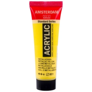 Farba akrylowa AMSTERDAM Standard MAŁA TUBKA 20 ml nr 831 - Metallic Yellow