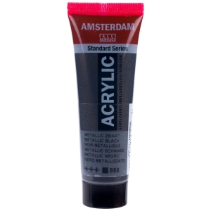 Farba akrylowa AMSTERDAM Standard MAŁA TUBKA 20 ml nr 850 - Metallic Black