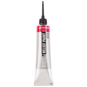 Farba konturowa AMSTERDAM Relief Paint 20 ml nr 800 - Silver-317766