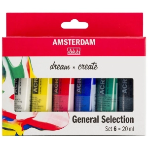 Zestaw farb akrylowych AMSTERDAM Standard Series 6 kolorów 20 ml