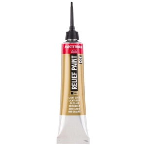 Farba konturowa AMSTERDAM Relief Paint 20 ml nr 802 - Light Gold-317774