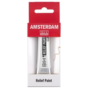 Farba konturowa AMSTERDAM Relief Paint 20 ml nr 1001 - Biała