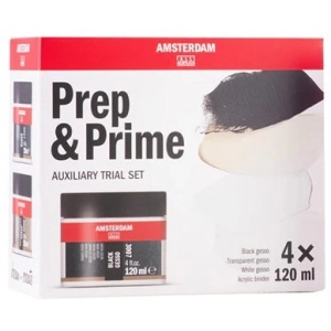 Zestaw AMSTERDAM mediów 4x120 ml mini Prep&Prime