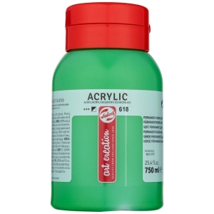 Farba akrylowa TALENS Art Creation 750 ml nr 618 - Permanent Green Light