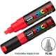 Marker UNI POSCA PC-8K - fluorescencyjny czerwony