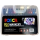 Marker UNI POSCA PC-5M, PC-3M, PC-1M, 20 szt. teczka