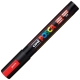 Marker UNI POSCA PC-5M - fluo czerwony