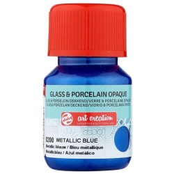 Farba do szkła i ceramiki TALENS Art Creation Glass & Porcelain Opaque 30 ml nr 8200 - Metal Blue